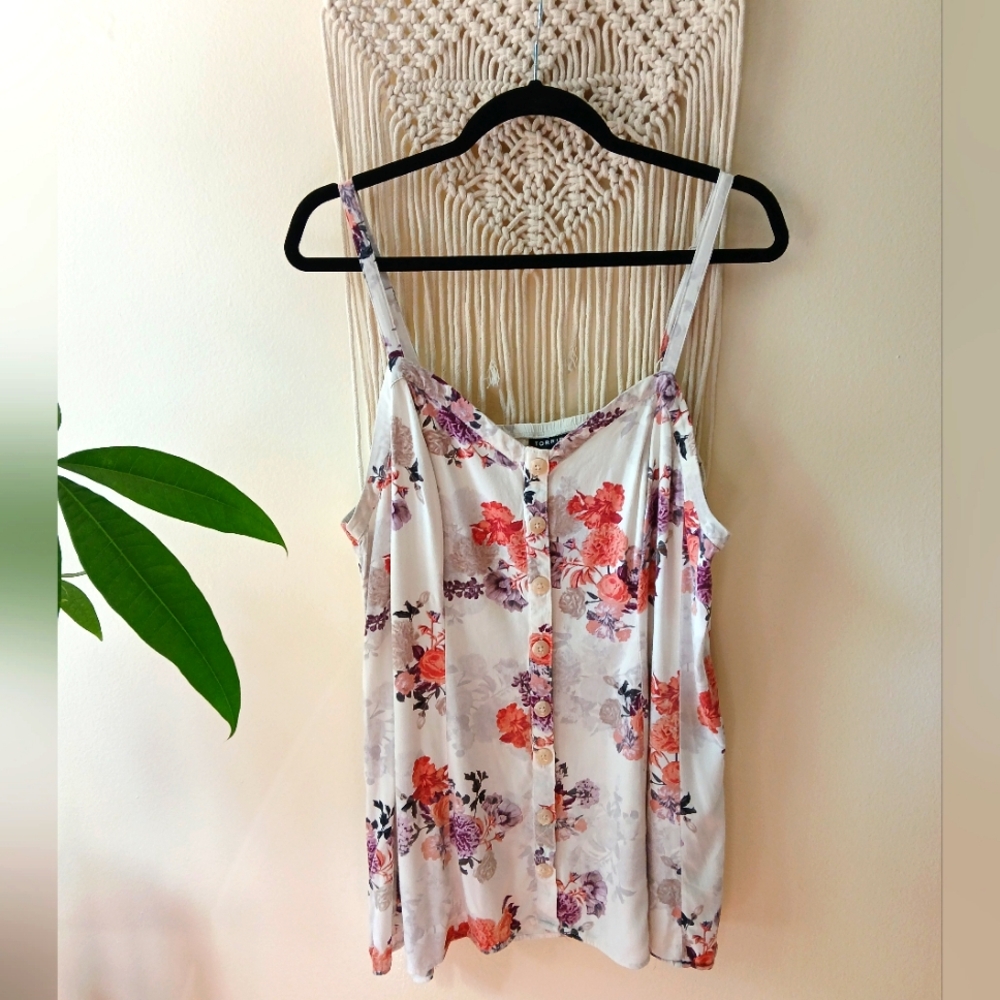 Floral button-down top